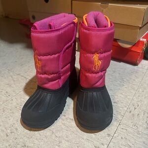 Polo by Ralph Lauren Pink and Black Boots